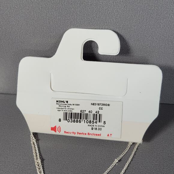 Lauren Conrad Silver Tone Pink & Cream Beaded Layered Necklace 32" +3" Extender - Picture 5 of 12